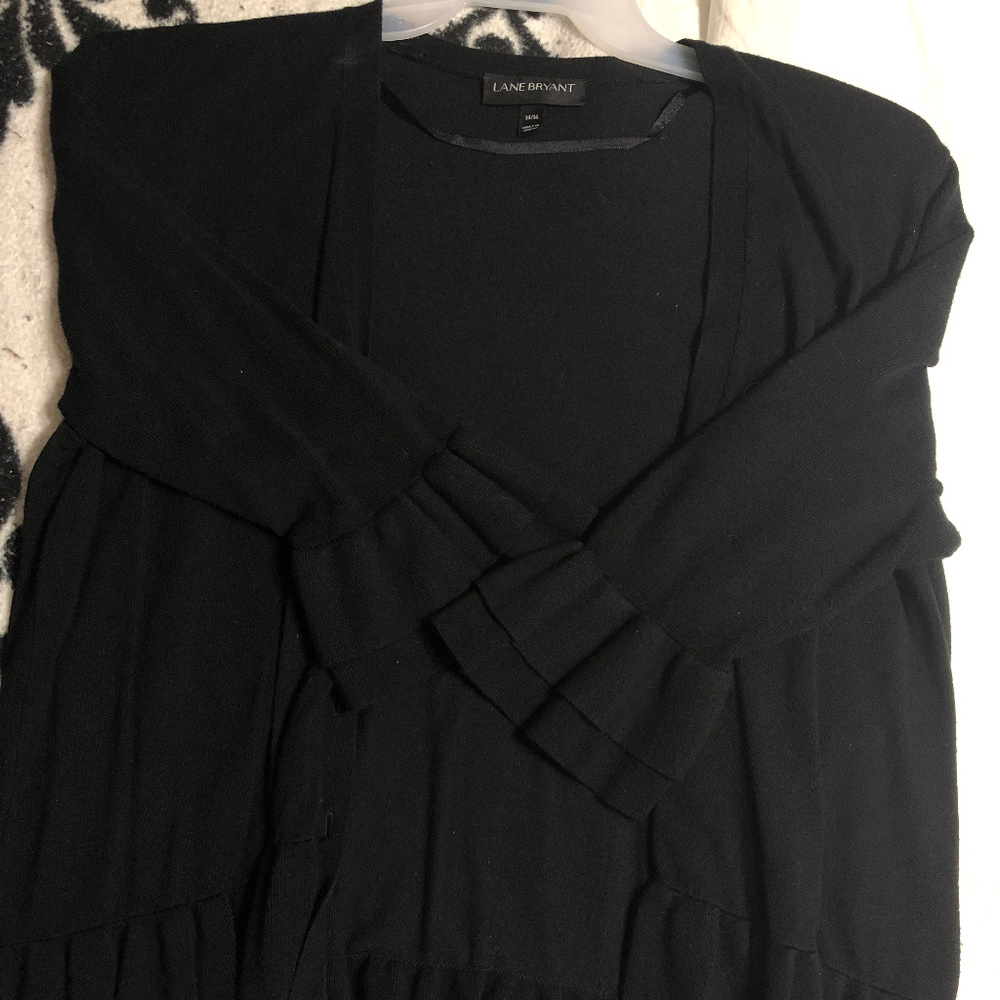 Black Flare Sleeve Cardigan